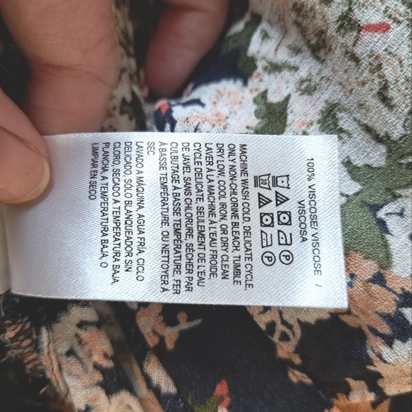 Lucky Brand Sheer Faux Wrap Top Size M EUC - Picture 4 of 7